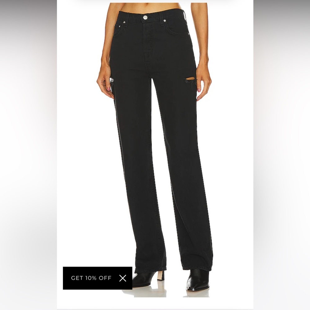GRLFRND Black Straight Leg Women's Jeans